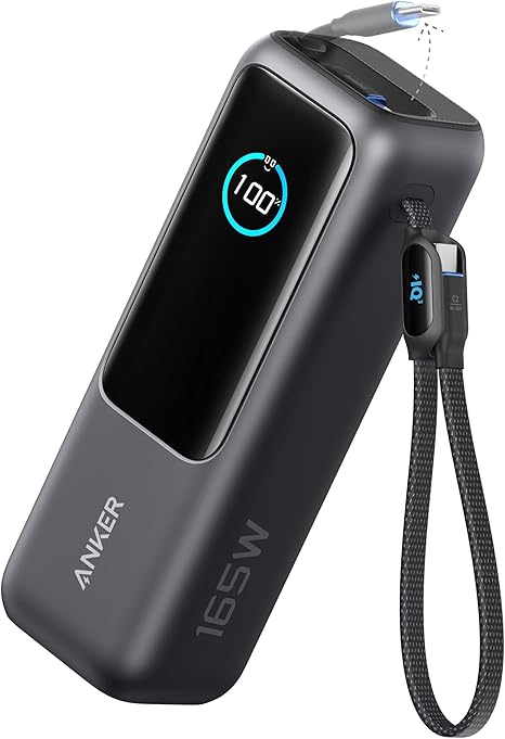Anker Ekstern Batteri, 25000mAh, 165W, QC + PD, 1 x USB-A - 3 x USB-C, Grå A1695H11