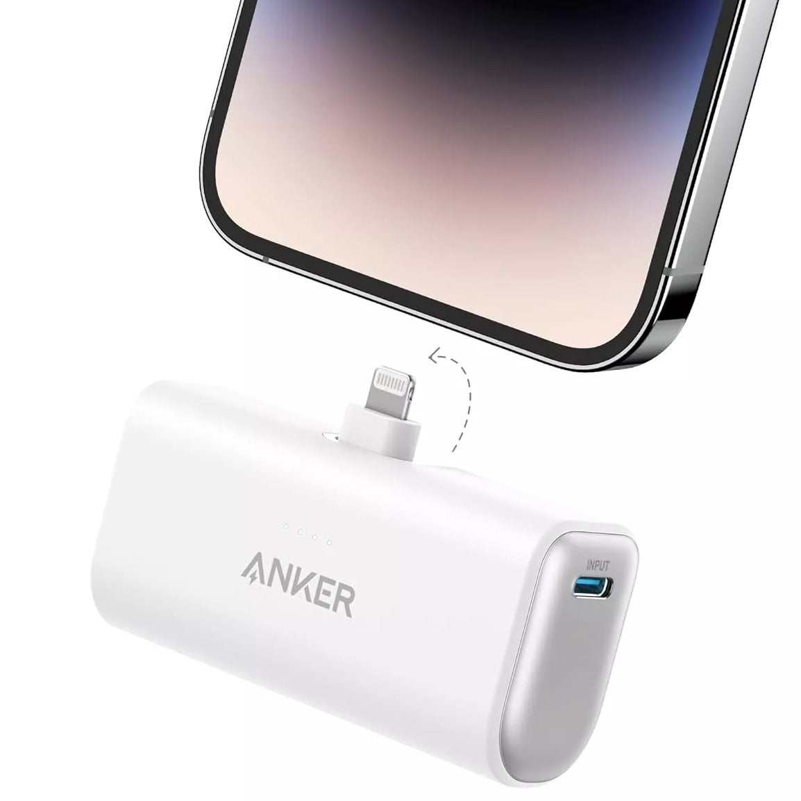 Ekstern Batteri Anker Nano, 5000mAh, 12W, 1 x Lightning, Hvid A1645G21