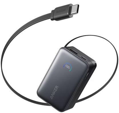 Ekstern Batteri Anker Nano, 10000mAh, 45W, QC + PD, 1 x USB-A - 1 x USB-C, Sort A1638H11