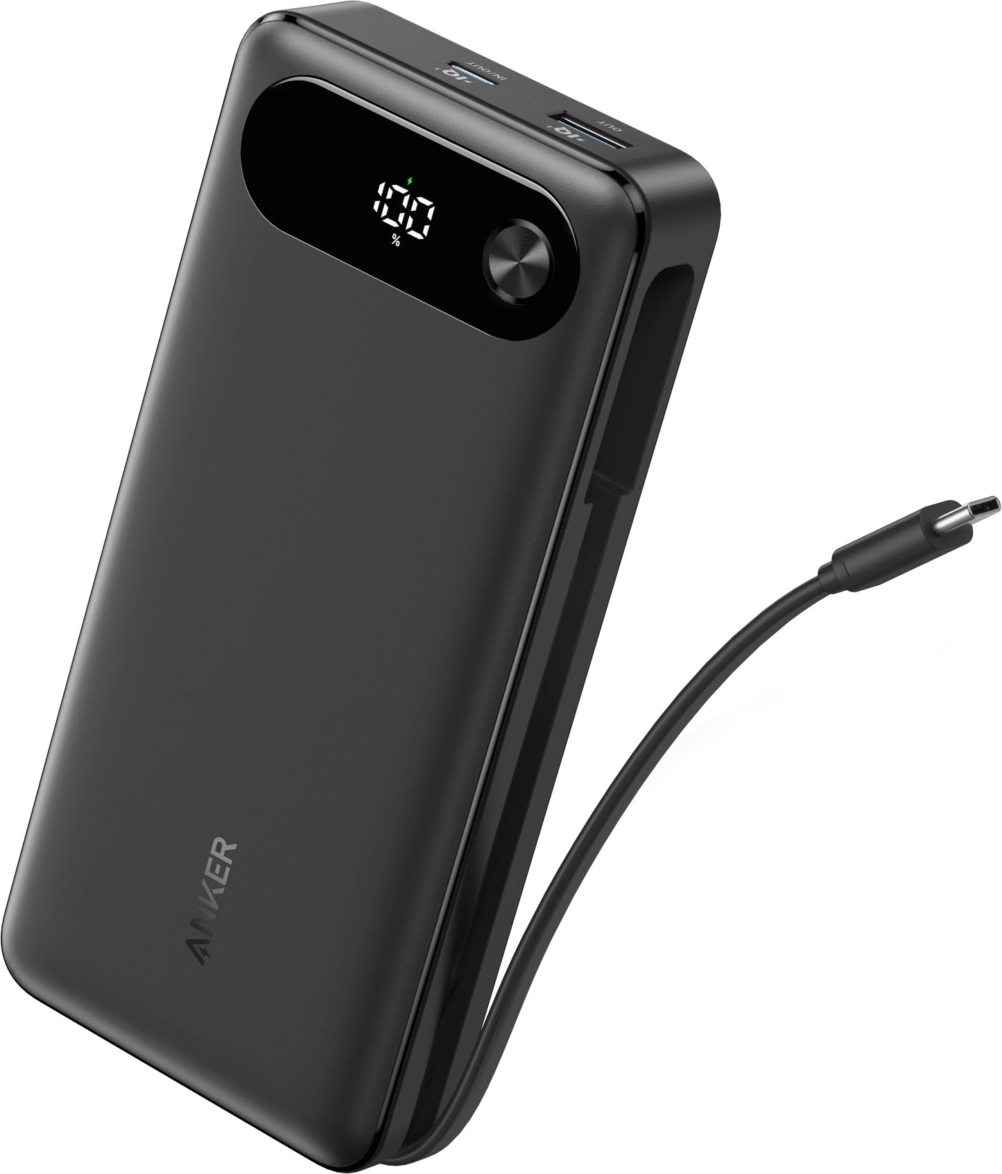 Ekstern batteri Anker PowerCore, 20000mAh, 87W, QC + PD, 1 x USB-A - 2 x USB-C, Sort, Genforseglet A1383H11