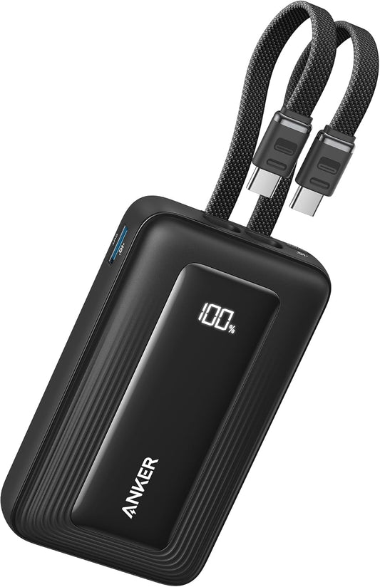 Ekstern Batteri Anker Zolo, 10000mAh, 35W, QC + PD, 1 x USB-A - 2 x USB-C, Sort A1680H12