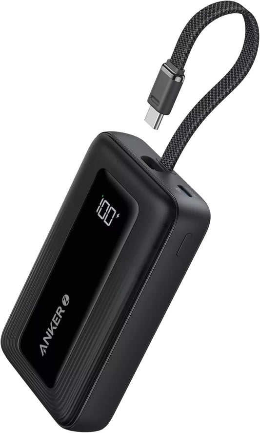Ekstern batteri Anker Zolo, 20000mAh, 30W, QC + PD, 1 x USB-A - 2 x USB-C, Sort, Genforseglet A1689H11