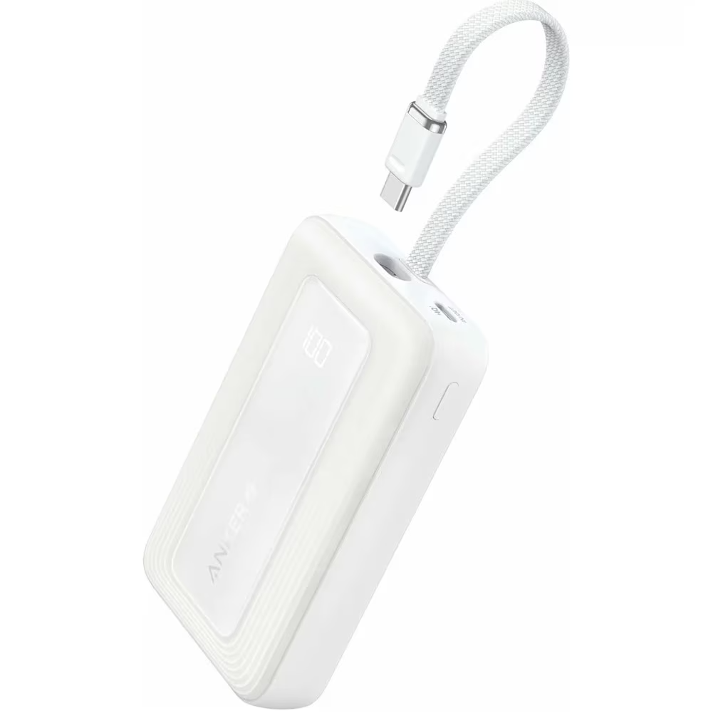 Anker Zolo Ekstern Batteri, 20000mAh, 30W, QC + PD, 1 x USB-A - 2 x USB-C, Hvid A1689H21