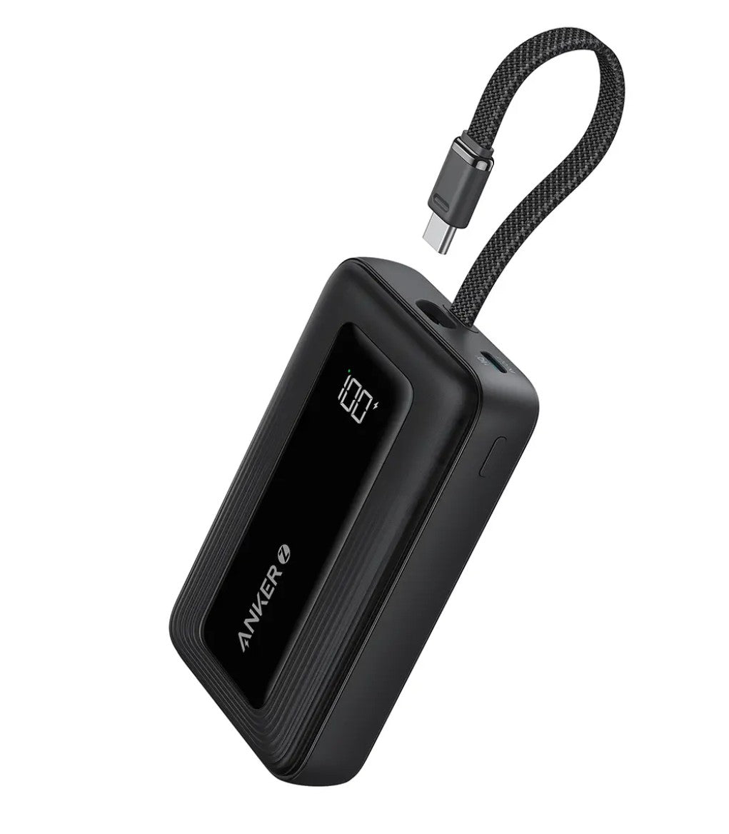 Ekstern Batteri Anker Zolo, 10000mAh, 30W, QC + PD, 1 x USB-A - 2 x USB-C, Sort A1688H11
