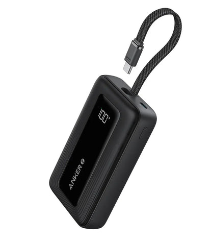 Ekstern Batteri Anker Zolo, 10000mAh, 30W, QC + PD, 1 x USB-A - 2 x USB-C, Sort A1688H11