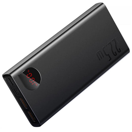 Eksternt batteri Baseus Adaman, 20000mAh, 22.5W, QC + PD, 1 x USB-C - 2 x USB-A, Sort PPAD070101