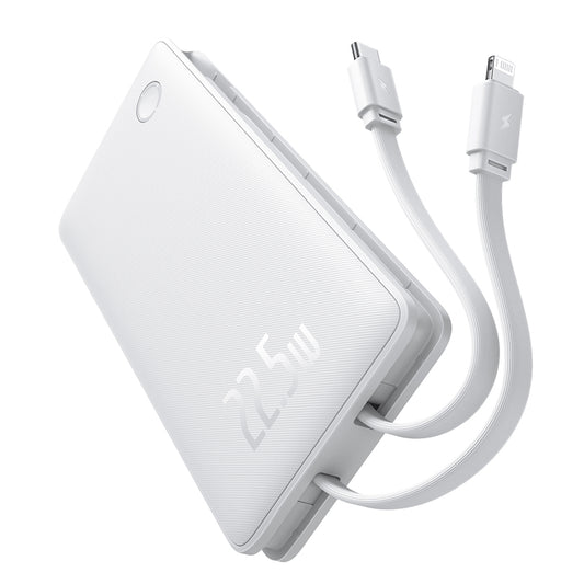 Ekstern batteri Baseus Airpow Lite, 10000mAh, 22.5W, QC + PD, 1 x Lightning - 1 x USB-A - 2 x USB-C, Hvid P10067501213-00