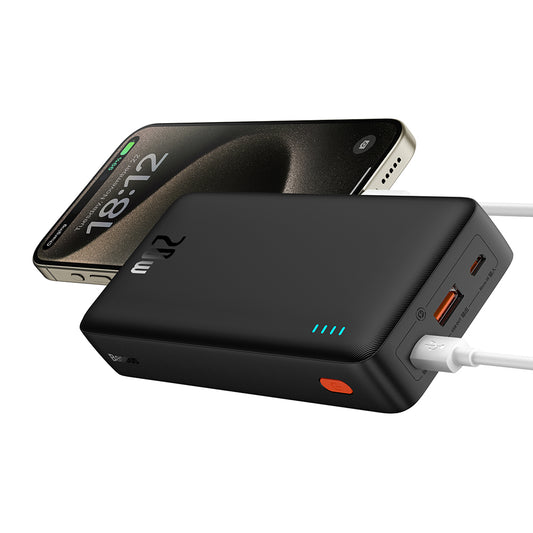 Ekstern Batteri Baseus Airpow, 20000mAh, 20W, QC + PD, 1 x USB-A - 1 x USB-C, Sort P10022804113-00