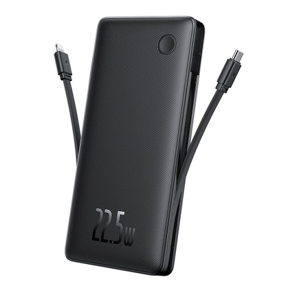 Ekstern batteri Baseus Airpow Lite, 10000mAh, 22.5W, QC + PD, 1 x Lightning - 1 x USB-A - 2 x USB-C, Sort P10067501123-00