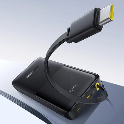 Ekstern Batteri Baseus Bipow 2, 10000mAh, 20W, QC + PD, 1 x USB-A - 2 x USB-C, Sort P10077101113-00