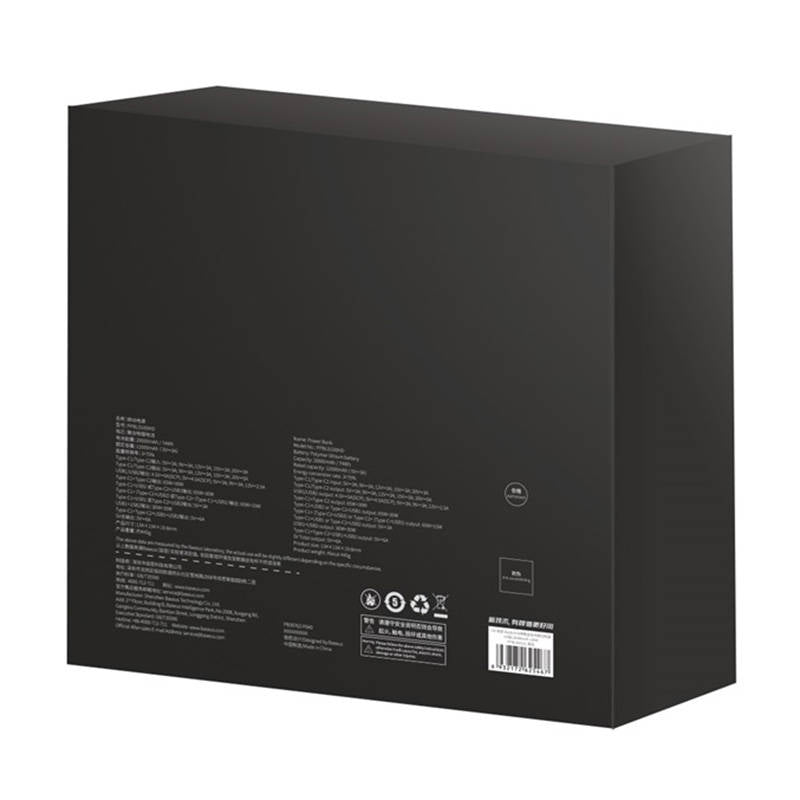 Ekstern batteri Baseus Blade HD, 20000mAh, 100W, QC + PD, 2 x USB-A - 2 x USB-C, Sort PPBL000301