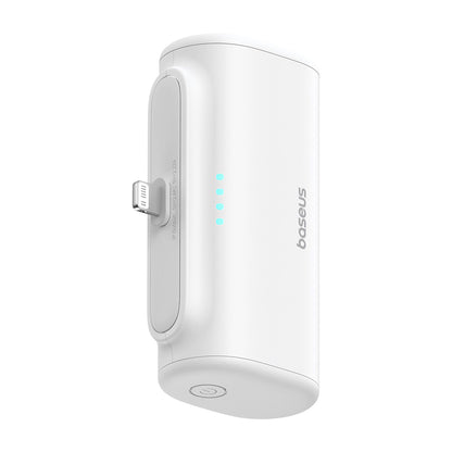 Ekstern batteri Baseus Compact, 5000mAh, 20W, PD, 1 x Lightning - 1 x USB-C, Hvid P10068307213-00