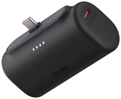 Ekstern Baseus Compact-batteri, 5000mAh, 20W, PD, 2 x USB-C, Sort P10068306113-00