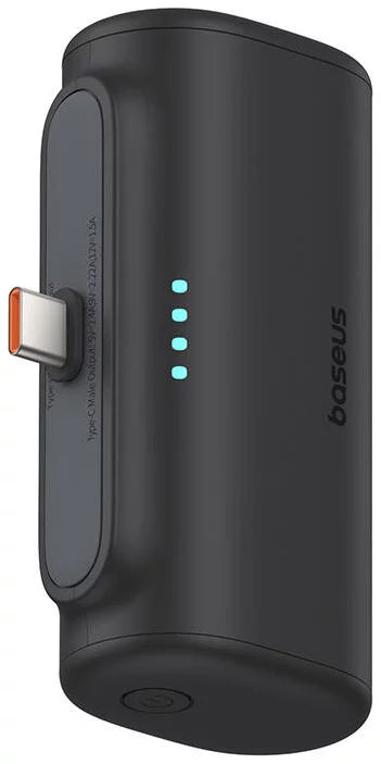 Ekstern Baseus Compact-batteri, 5000mAh, 20W, PD, 2 x USB-C, Sort P10068306113-00
