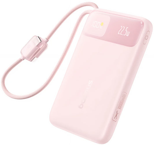 Ekstern batteri Baseus EnerFill FC11, 10000mAh, 22.5W, QC + PD, 1 x Lightning - 1 x USB-A - 2 x USB-C, Pink E0027R07