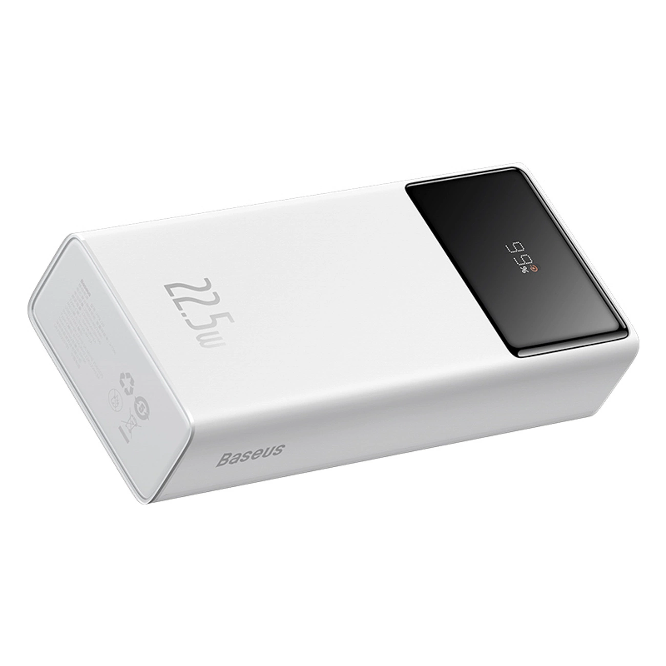 Ekstern Batteri Baseus EnerFill FP41, 30000mAh, 22.5W, QC + PD, 1 x USB-C - 2 x USB-A, Hvid E0027K01