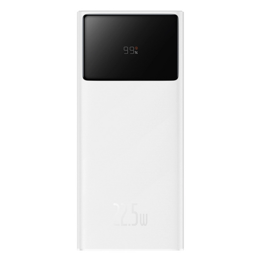 Ekstern batteri Baseus EnerFill FP41, 30000mAh, 22.5W, QC + PD, 1 x USB-C - 2 x USB-A, Hvid