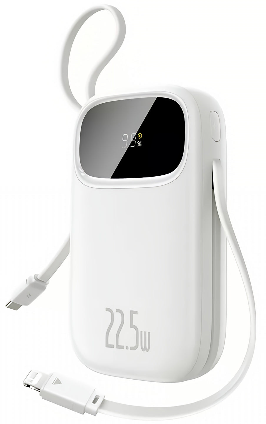 Ekstern Batteri Baseus EnerFill FC31, 10000mAh, 22.5W, QC + PD, 1 x Lightning - 1 x USB-A - 2 x USB-C, Hvid P10082106213-00