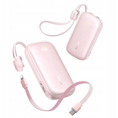 Ekstern batteri Baseus EnerFill FC21 Qpow 3 Ultra, 10000mAh, 22.5W, QC + PD, 1 x USB-A - 1 x USB-C, Pink E0027L02