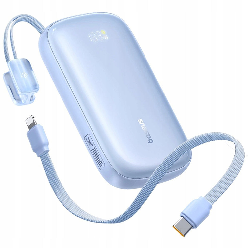 Ekstern batteri Baseus EnerFill FC21 Qpow 3 Ultra, 10000mAh, 45W, QC + PD, 1 x USB-A - 1 x USB-C, Blå E0027Q03