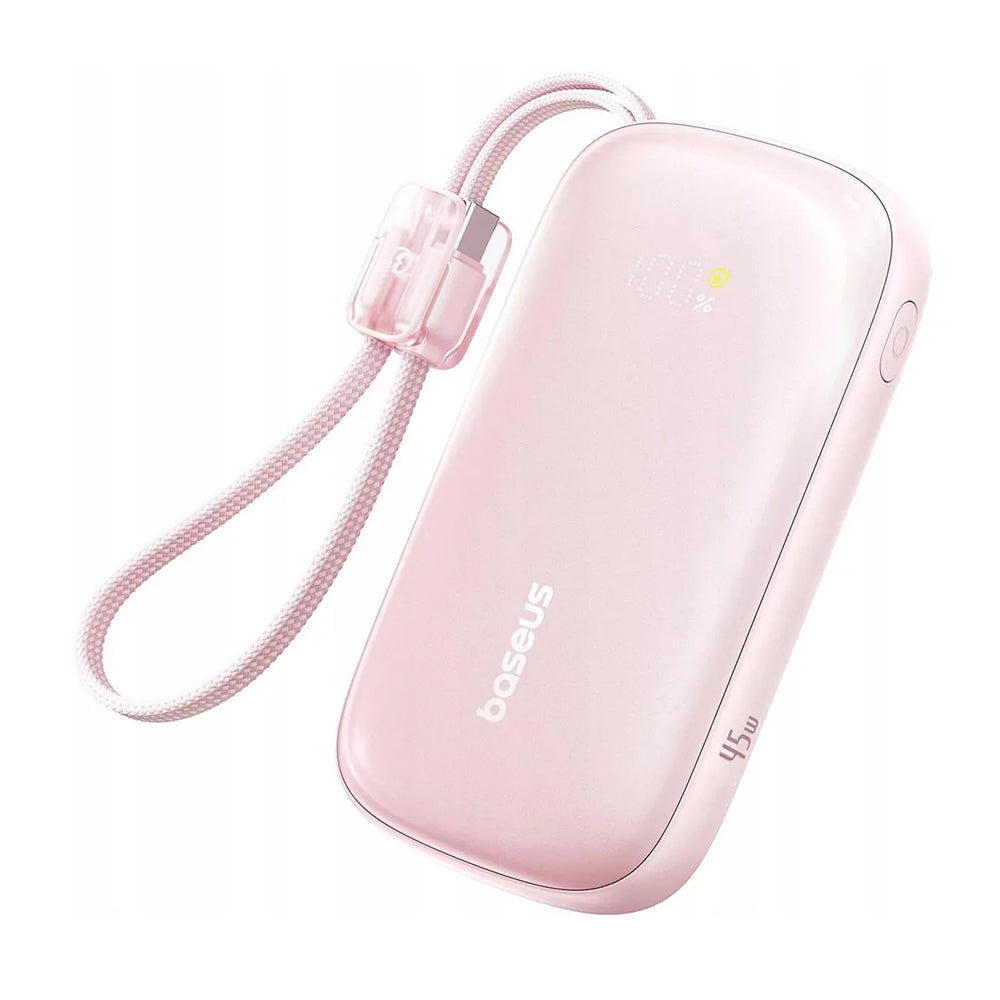 Ekstern Batteri Baseus EnerFill FC21 Qpow 3 Ultra, 10000mAh, 45W, QC + PD, 1 x USB-A - 1 x USB-C, Pink E0027Q02