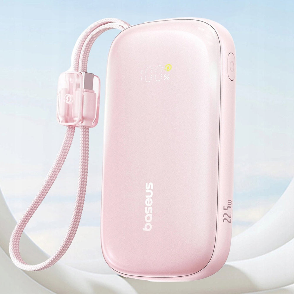 Ekstern Batteri Baseus EnerFill FC21 Qpow 3 Ultra, 10000mAh, 45W, QC + PD, 1 x USB-A - 1 x USB-C, Pink E0027Q02
