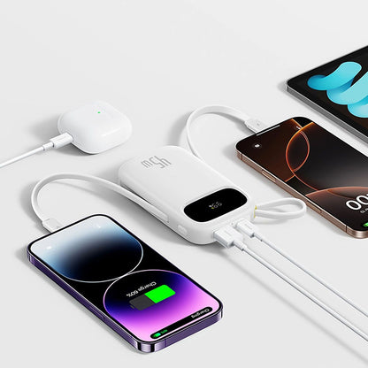 Ekstern batteri Baseus EnerFill FC31 Qpow 3, 10000mAh, 45W, QC + PD, 1 x Lightning - 1 x USB-A - 2 x USB-C, Lilla E0028C02