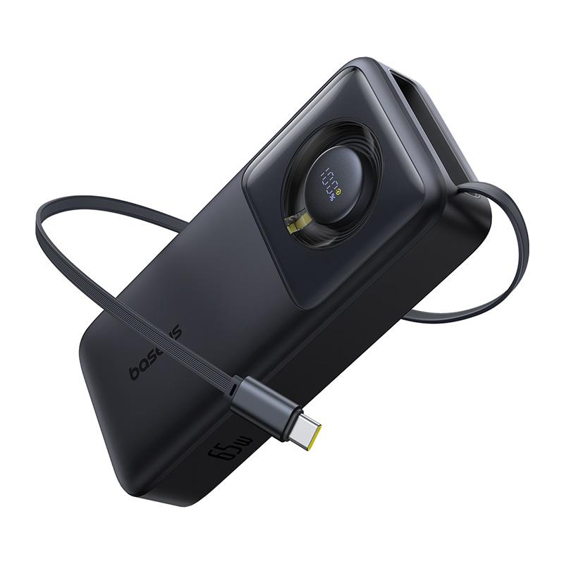 Baseus Free2Pull External Battery, 20000mAh, 65W, PD, 1 x USB-C, Black P10073700123-00