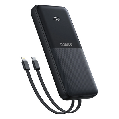 Ekstern batteri Baseus Lipow, 10000mAh, 22.5W, QC + PD, 1 x Lightning - 1 x USB-A - 2 x USB-C, Sort P10079101123-00