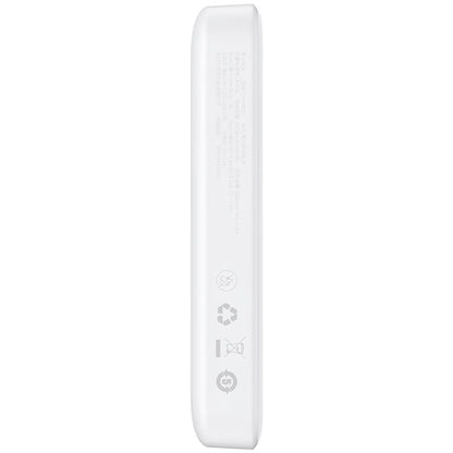 Ekstern batteri Baseus Magnetic Mini, 10000mAh, 20W, PD + FQI, 1 x USB-C, Hvid P10059001223-00
