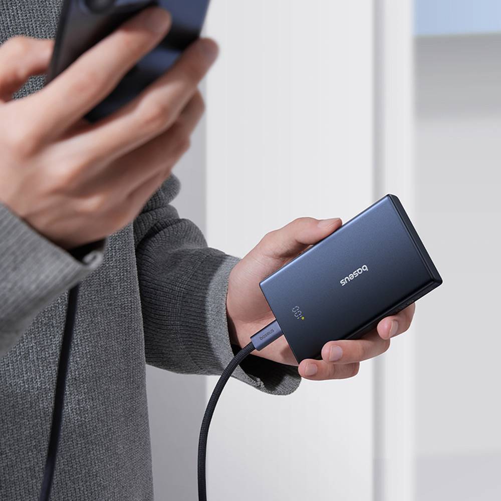 Baseus PicoGo External Battery, 10000mAh, 20W, QC + PD, 1 x USB-A - 2 x USB-C, Black P10076801123-00