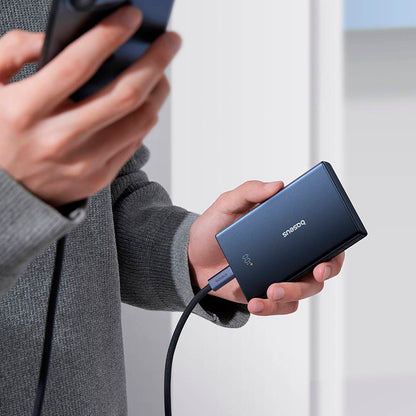 Baseus PicoGo External Battery, 10000mAh, 20W, QC + PD, 1 x USB-A - 2 x USB-C, Black P10076801123-00
