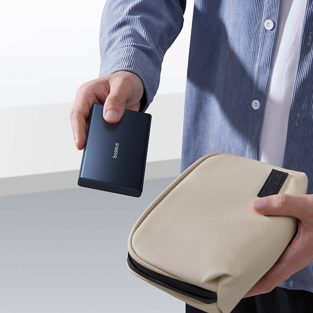 Baseus PicoGo External Battery, 10000mAh, 20W, QC + PD, 1 x USB-A - 2 x USB-C, Black P10076801123-00