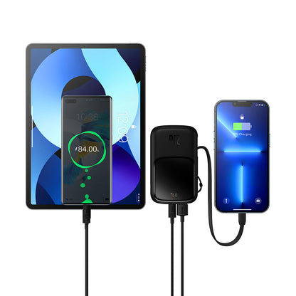 Ekstern batteri Baseus Qpow Pro, 10000mAh, 20W, QC + PD, 1 x Lightning - 1 x USB-A - 1 x USB-C, Sort PPQD020001
