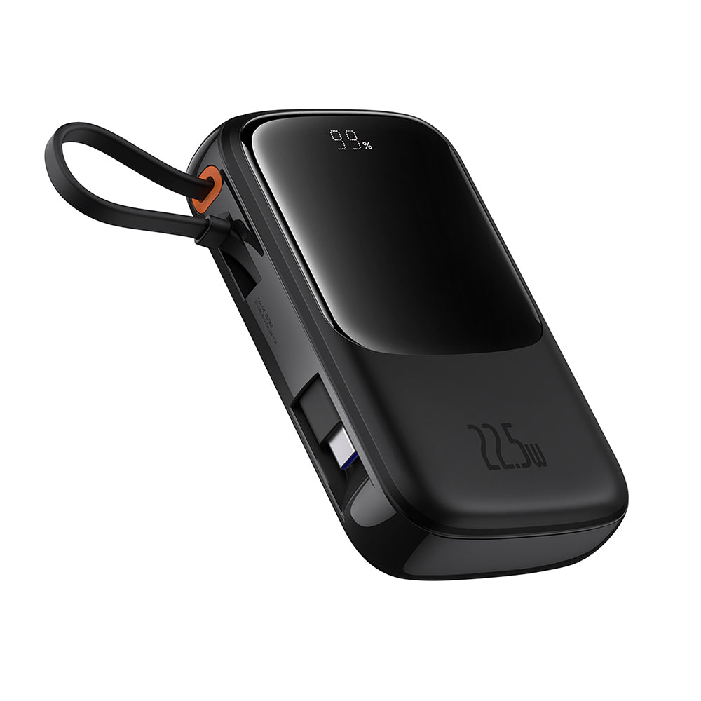 Ekstern batteri Baseus Qpow Pro+, 10000mAh, 22.5W, QC + PD, 1 x USB-A - 2 x USB-C, Sort P10067101113-00