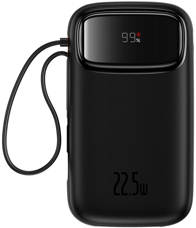 Ekstern batteri Baseus Qpow2, 10000mAh, 22.5W, QC + PD, 1 x Lightning - 1 x USB-A - 2 x USB-C, Sort P10055003113-00