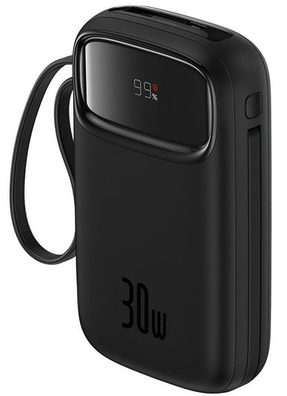 Ekstern batteri Baseus Qpow2, 20000mAh, 30W, QC + PD, 1 x USB-A - 3 x USB-C, Sort P10055009113-00