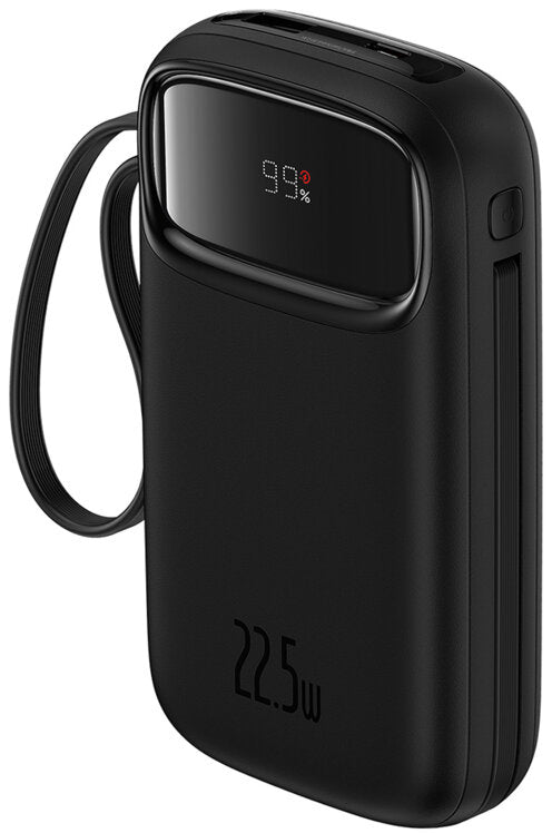 Ekstern batteri Baseus Qpow2, 10000mAh, 22.5W, QC + PD, 1 x Lightning - 1 x USB-A - 2 x USB-C, Sort P10055003113-00
