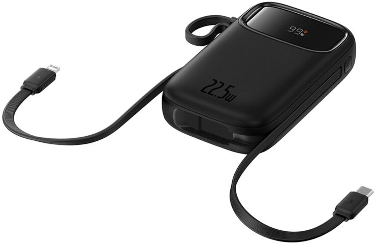 Ekstern batteri Baseus Qpow2, 10000mAh, 22.5W, QC + PD, 1 x Lightning - 1 x USB-A - 2 x USB-C, Sort P10055003113-00