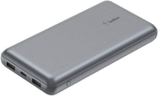 Belkin BoostCharge Pro Ekstern Batteri, 20000mAh, 15W, 1 x USB-C - 2 x USB-A, Grå BPB012btGY