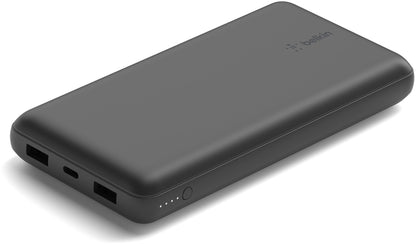 Belkin BoostCharge Pro Ekstern Batteri, 20000mAh, 15W, 1 x USB-C - 2 x USB-A, Sort BPB012btBK