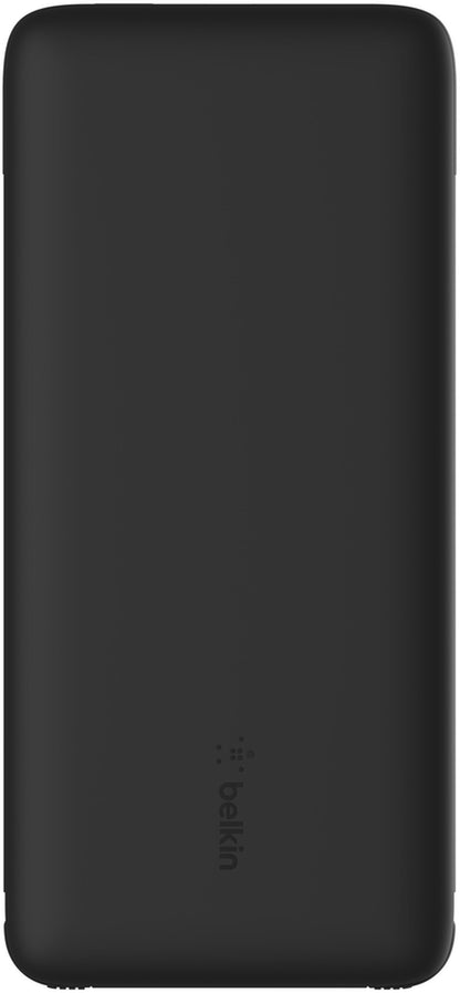 Belkin BoostCharge Plus Ekstern Batteri, 10000mAh, 23W, QC + PD, 1 x Lightning - 2 x USB-C, Sort BPB006btBLK