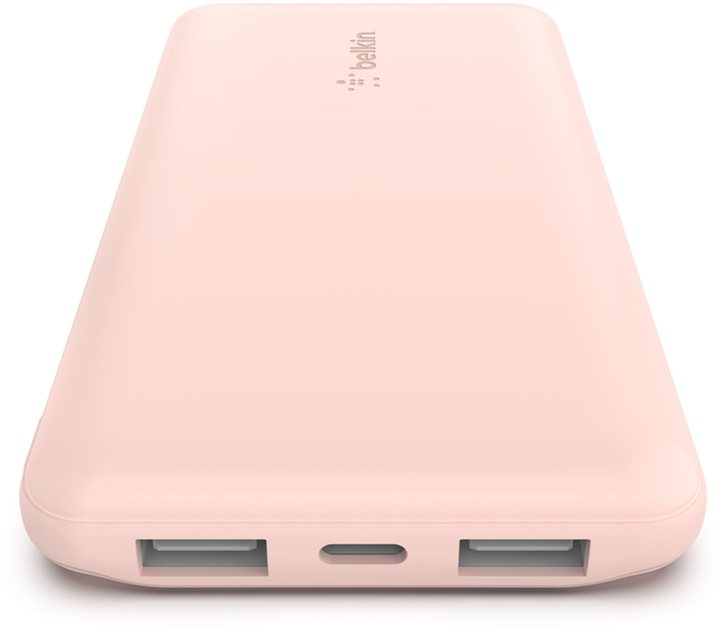 Belkin BoostCharge Ekstern Batteri, 10000mAh, 15W, 1 x USB-C - 2 x USB-A, Pink BPB011btRG