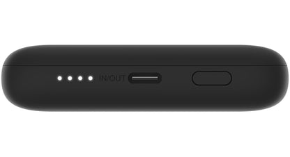 Belkin BoostCharge Plus Ekstern Batteri, 10000mAh, 23W, QC + PD, 1 x Lightning - 2 x USB-C, Sort BPB006btBLK