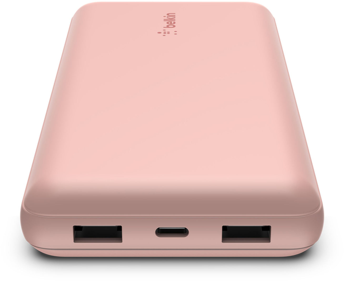 Belkin BoostCharge Ekstern Batteri, 20000mAh, 15W, 1 x USB-C - 2 x USB-A, Lyserød Guld BPB012btRG