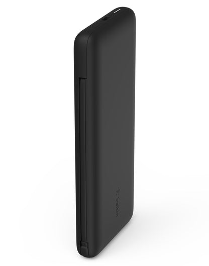 Belkin BoostCharge Plus Ekstern Batteri, 10000mAh, 23W, QC + PD, 1 x Lightning - 2 x USB-C, Sort BPB006btBLK