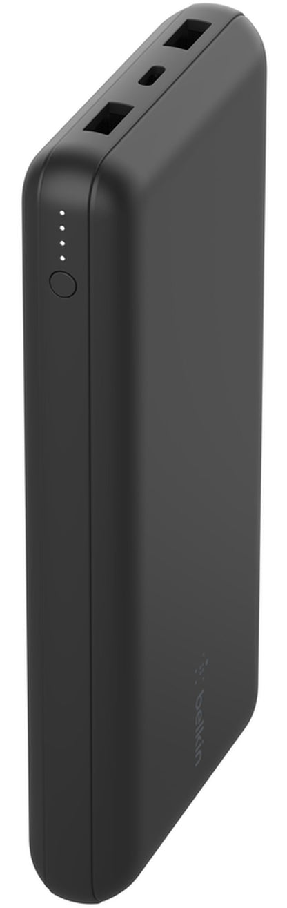 Belkin BoostCharge Pro Ekstern Batteri, 20000mAh, 15W, 1 x USB-C - 2 x USB-A, Sort BPB012btBK