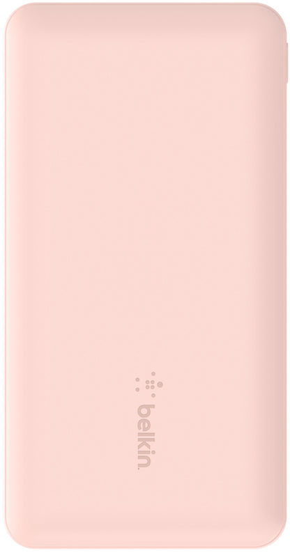 Belkin BoostCharge Ekstern Batteri, 10000mAh, 15W, 1 x USB-C - 2 x USB-A, Pink BPB011btRG