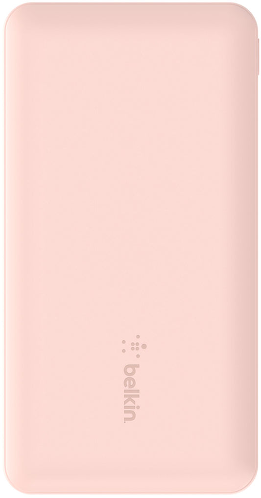 Belkin BoostCharge Ekstern Batteri, 10000mAh, 15W, 1 x USB-C - 2 x USB-A, Pink BPB011btRG