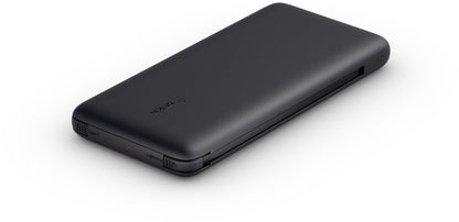 Belkin BoostCharge Plus Ekstern Batteri, 10000mAh, 23W, QC + PD, 1 x Lightning - 2 x USB-C, Sort BPB006btBLK